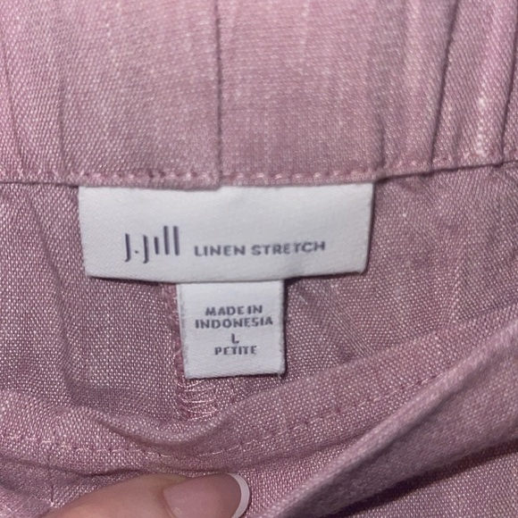 J. Jill Linen Stretch Capri Pants, Orchid/Light Lavender - size Large Petite. Q - Picture 4 of 7